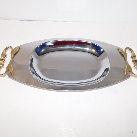 Vintage Kromex 14.5" Chrome Serving Tray - Picture 1 of 6